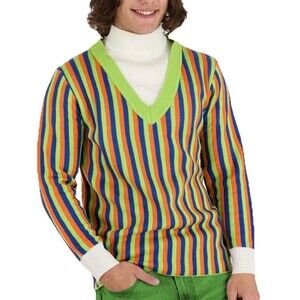 Sesame Street Bert Striped Sweater Costume NWT Adult Large Knit